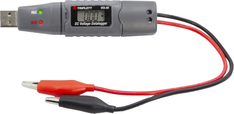 Triplett VDL48 DC Voltage USB Datalogger - Monitors Single Channel DC Voltage (48V max) - Image 1